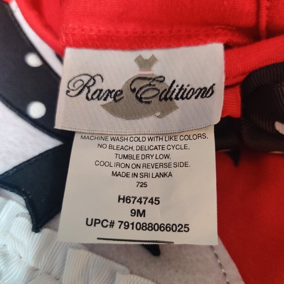 Rare Editions Girls 9M Snowman Christmas Red Top Long Sleeve Holiday NWT - Picture 6 of 7